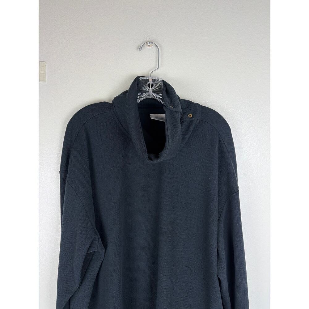 Columbia Womens Funnel Neck Long Sleeve Shirt Size 3X Black Button Cowl - Picture 5 of 8